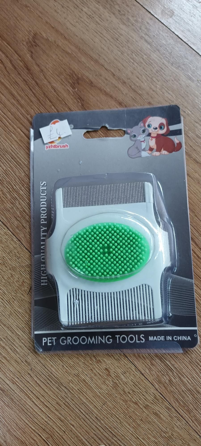 Plastic all in one dog brush with comb 