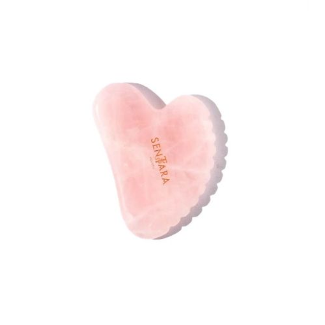 Gua Sha coeur visage -Quartz Rose