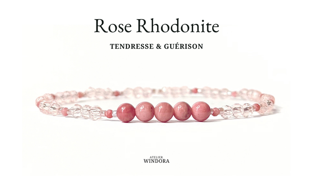 Bracelet | Rose Rhodonite - Éléments Intense