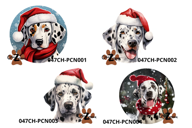 Porte clé Dalmatien modèle Noël 