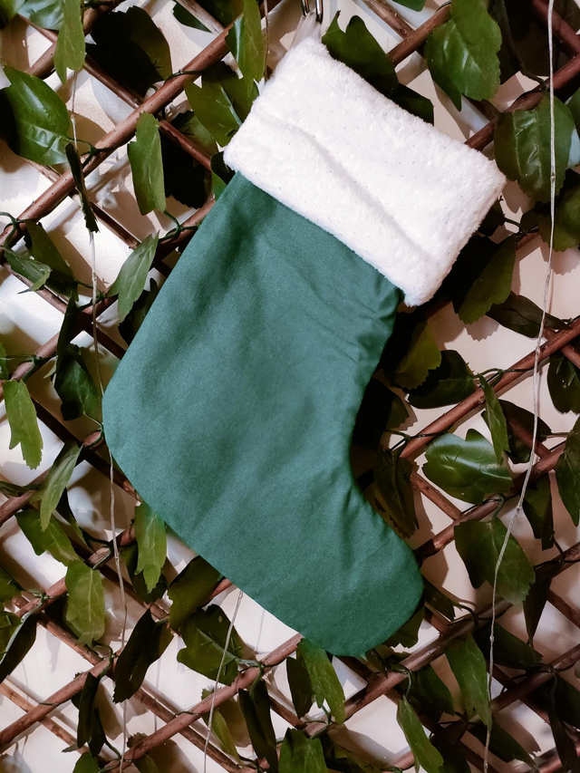 Botte de noël verte sapin - Personnalisable 