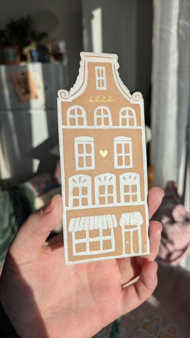 Lot de 5 cartes de vœux - Le village de Noël 2024