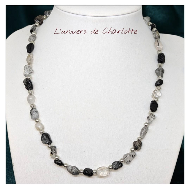 Collier "Quartz-Tourmaline" C-002