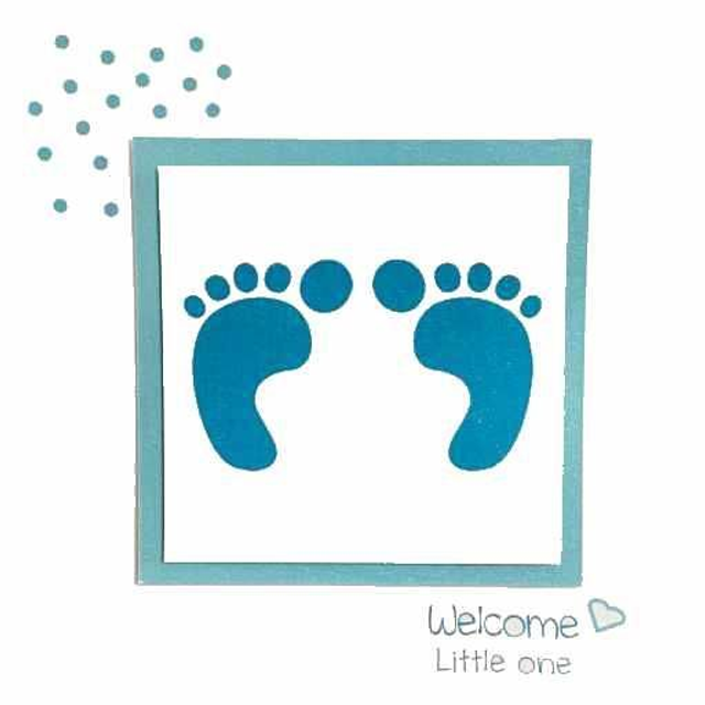 Footprint Square - Blue