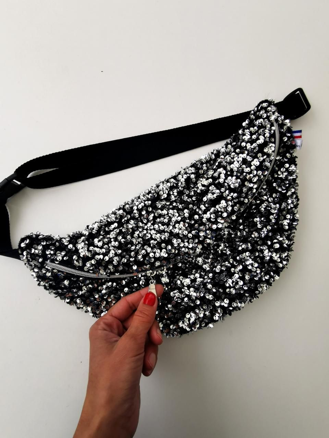 Banane LOUISE sequin argent