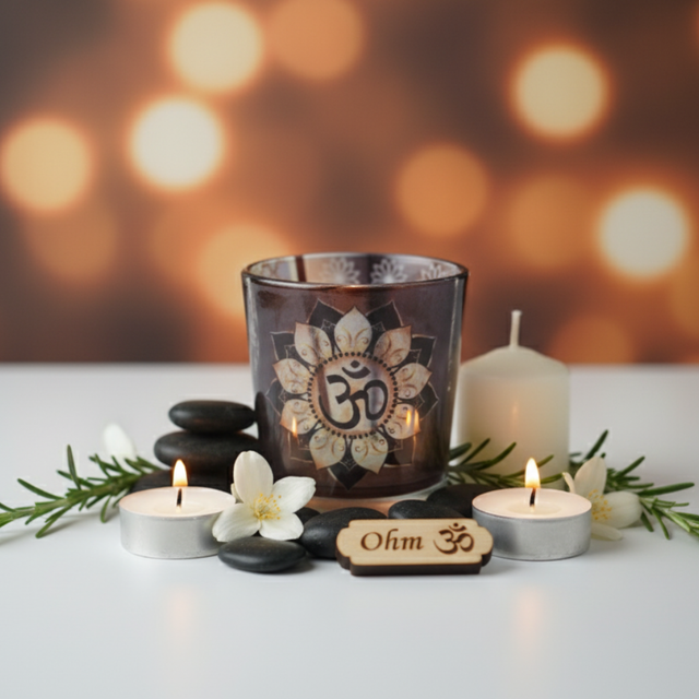 Bougeoir en verre - Ohm