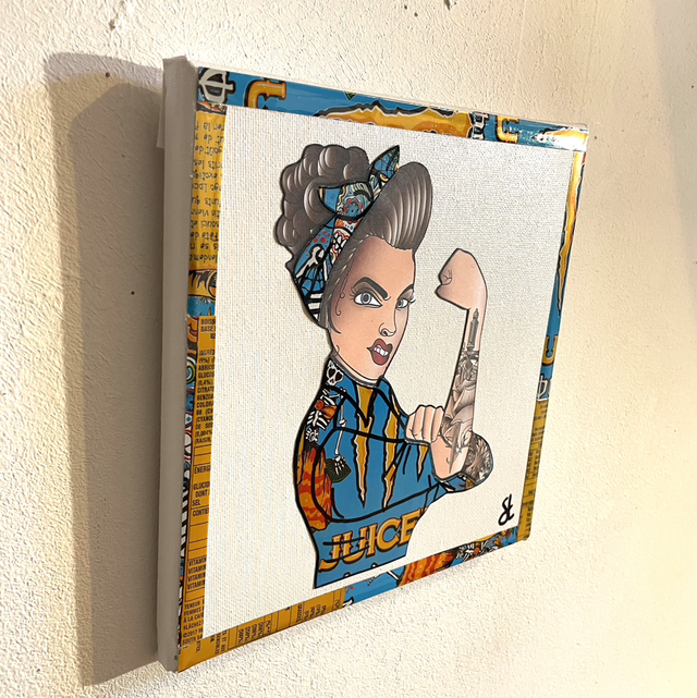 Tableau pin up 20x20 cm