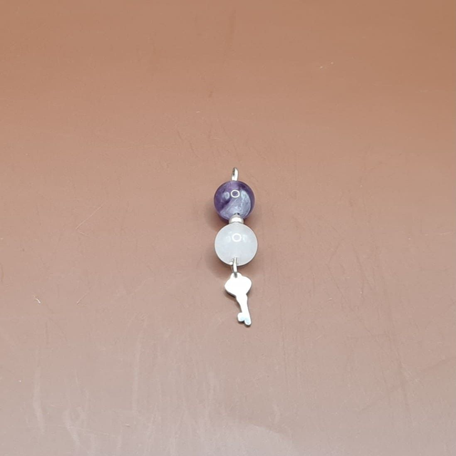 Pendentif Améthyste - quartz rose