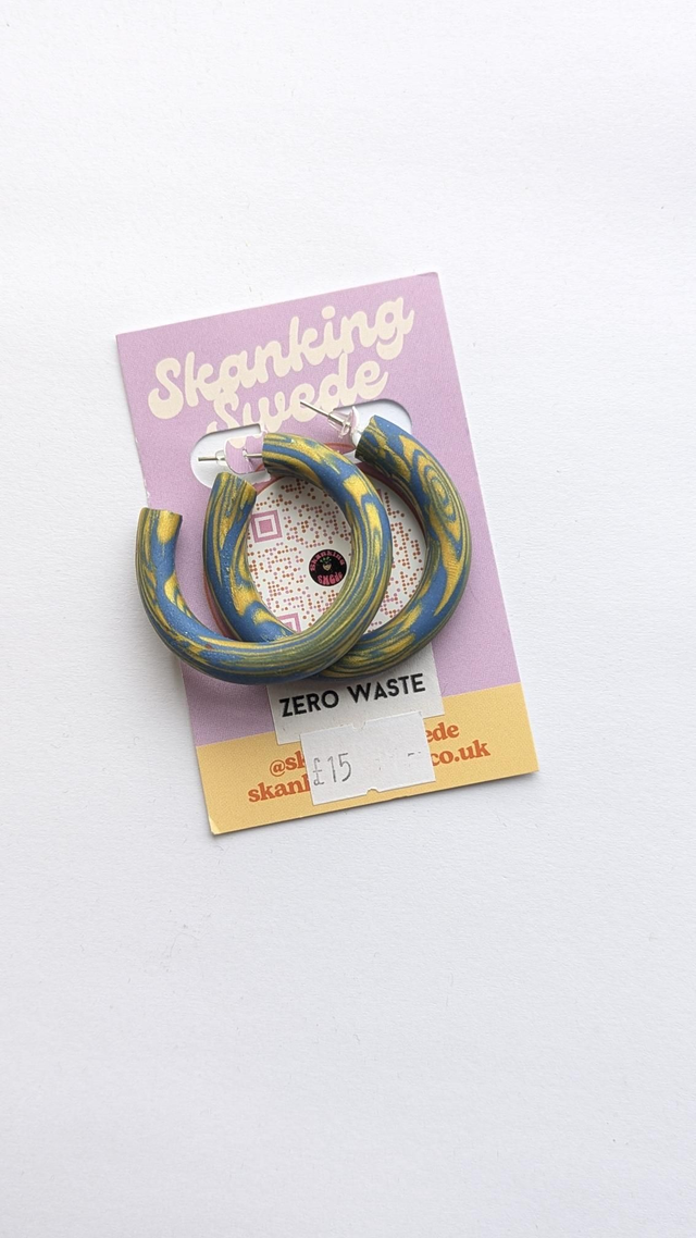 Medium Blue/Gold Zero Waste Hoops