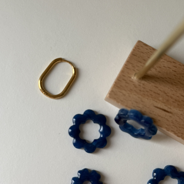 Créoles dorées rectangles