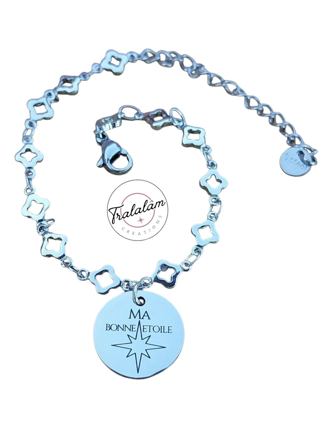 ✨Bracelet argenté MA BONNE ETOILE - Porte-Bonheur✨(78BO)