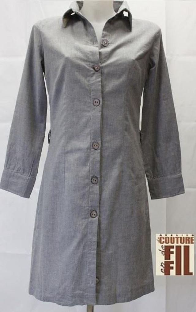 Robe chemisier grise