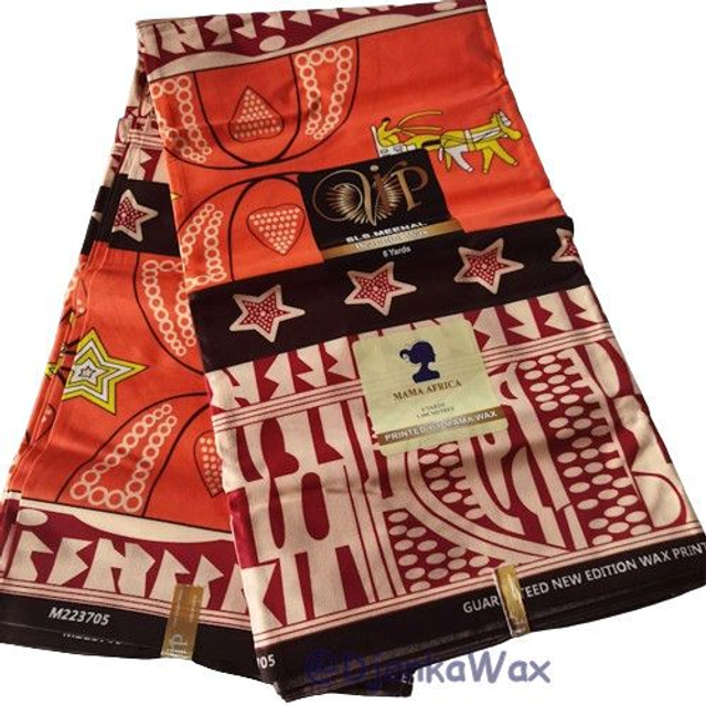 Coupon Tissu pagne wax africain Ndop Toghu Cameroun