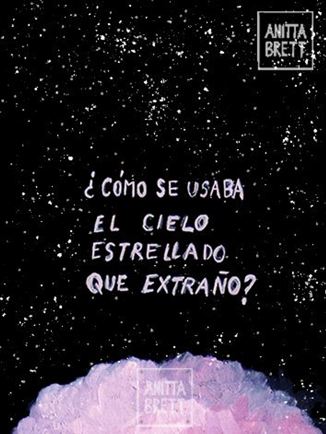 Postal cielo estrellado 