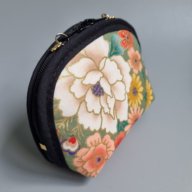 Porte-monnaie arrondi "Kanako" vert