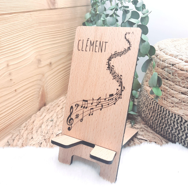 Support de téléphone - Modèle Note de Musique