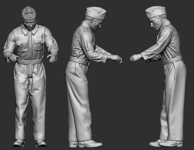 WW2 Dutch LVA Mechanic  (3D Printed resin)