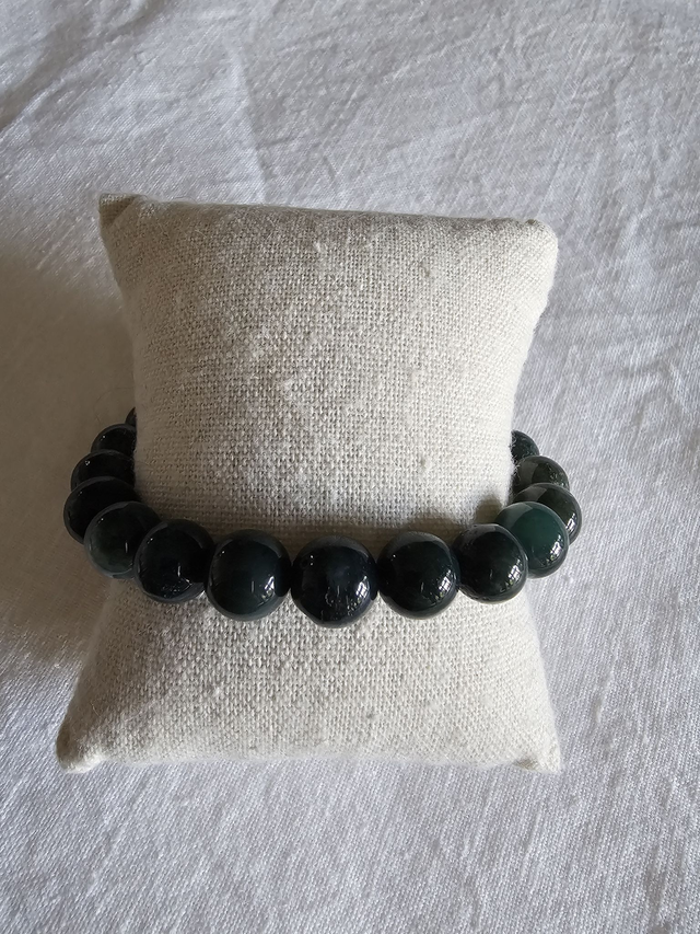 bracelet agate mousse 10MM