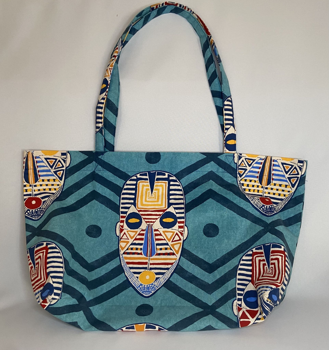 SAC CABAS THEME MASQUE AFRICAIN