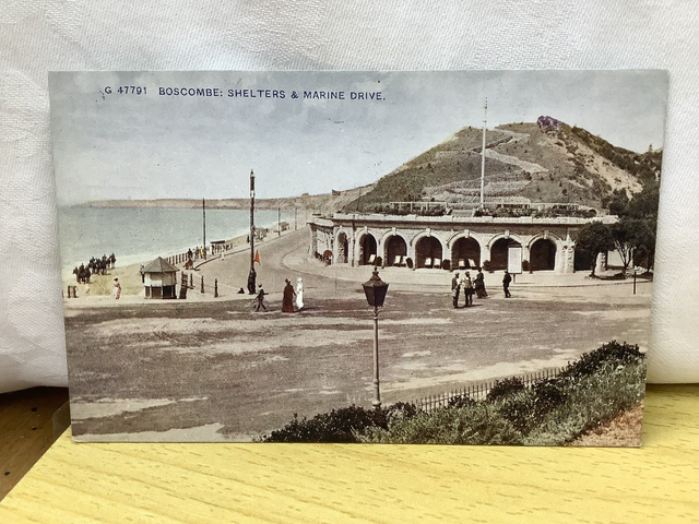 Boscombe, Shelters and Marine Drive, Dorset, The Photochrom Co. Ltd Postcard. Our Ref No. R677 £2.50