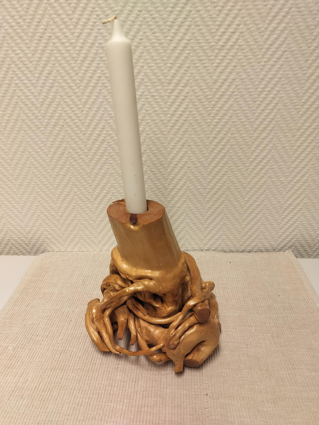 Kynttilänjalka puusta #136
