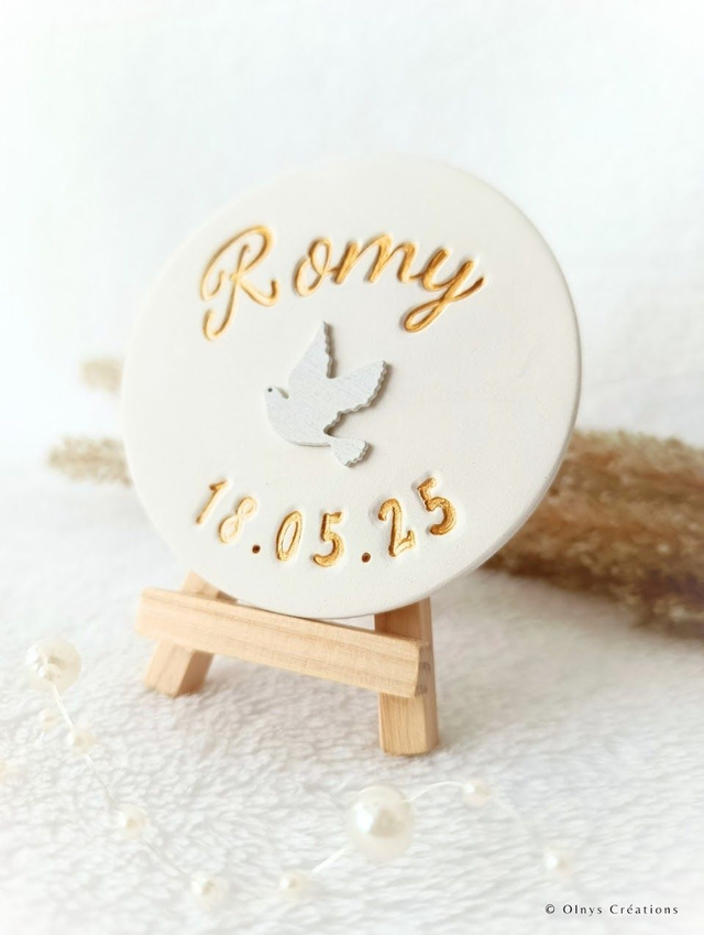 Décoration en argile - Baptême / Communion