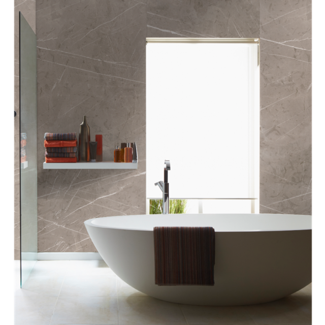 Wandpaneele wasserfest Beige Pietra Marble 123x280 Hellbraun