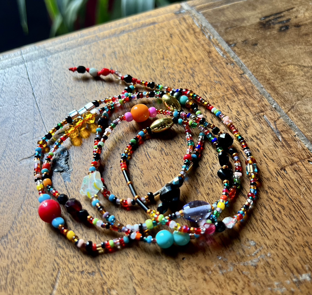 Sautoir Patchwork Perles de Verre