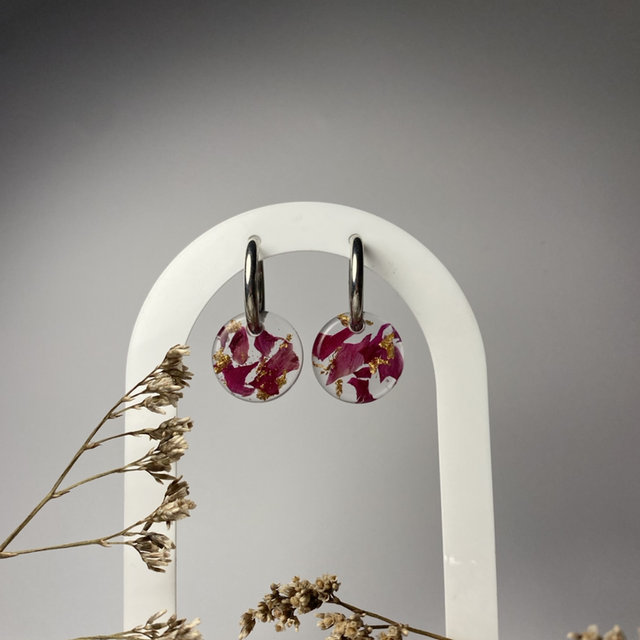 Boucles d’oreilles coquelicot