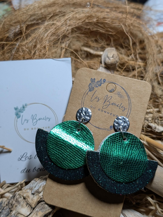 Boucles d'oreilles Dona vert do137