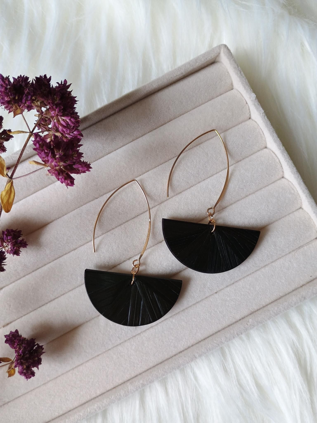 Boucles d'oreilles DEMI-LUNE Éventail