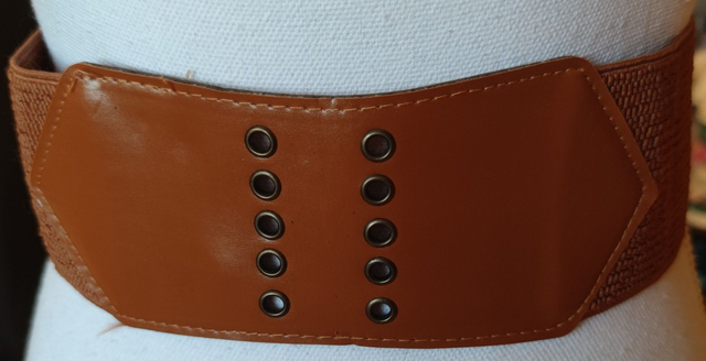 Ceinture marron élastique 65 cm 