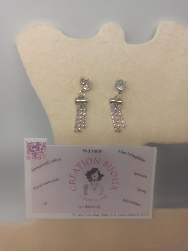 Boucle d'oreille strass 