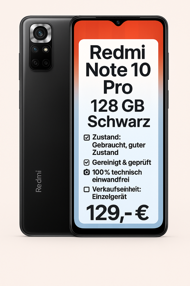 Redmi Note 10 Pro – 128 GB Schwarz