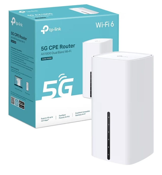 TP-Link Archer NX200 | Router Inalámbrico Dual-Banda AX1800 5G Gigabit | 5G SA NSA, SIM, Wi-Fi 6, 