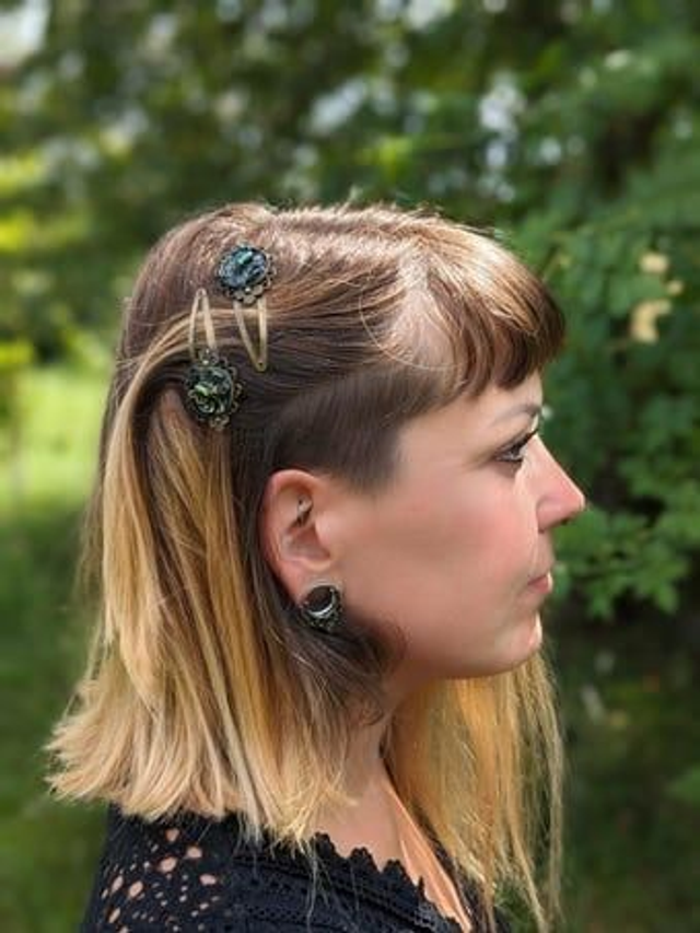 Barrette Bronze mini pieuvre 