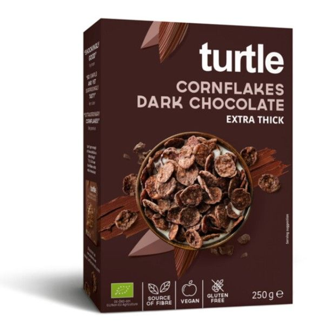 Turtle Cornflakes Dark Chocolate glutenfrei 250g Packung