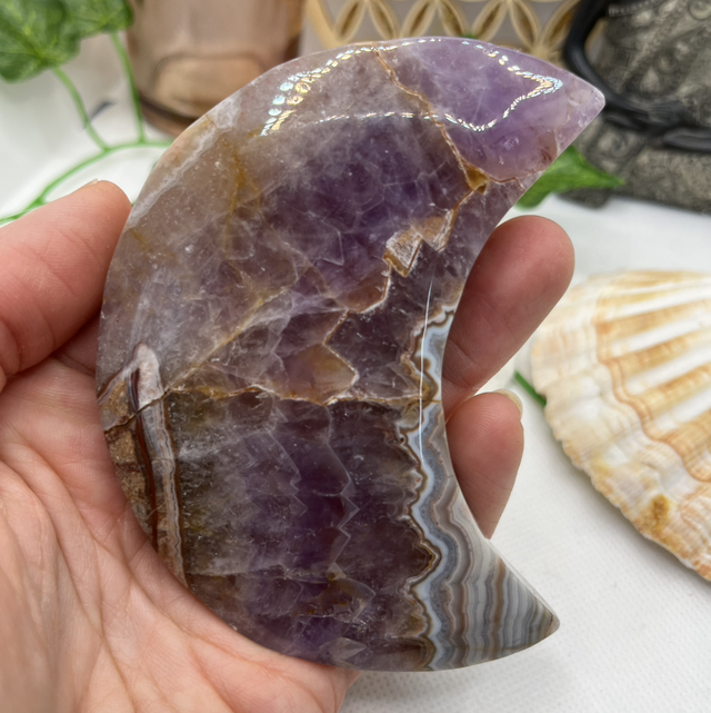 Lune agate améthyste 