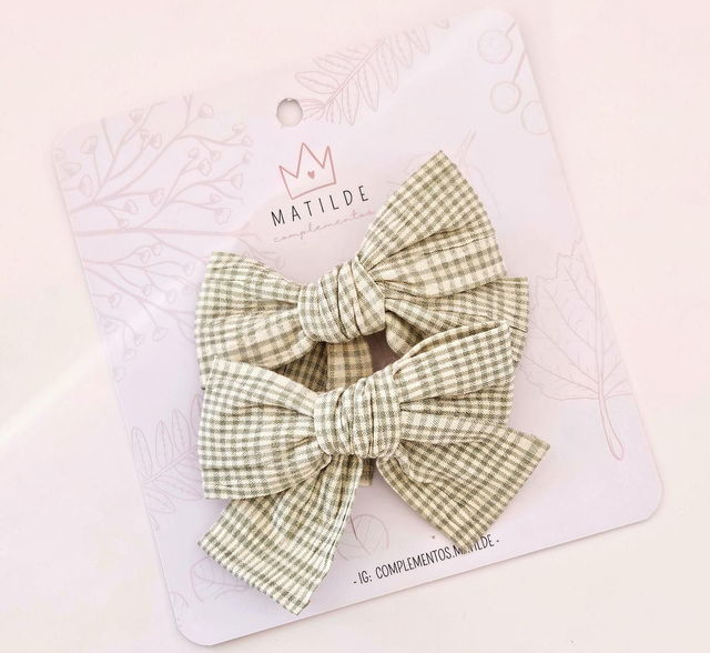 Pinza Lazo Par Verde Cuadrille