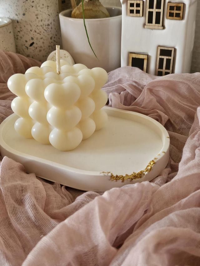 Ensemble tablette + bougie Daphné 