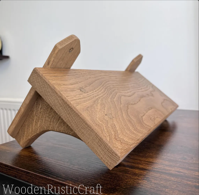 Traditional Oak Shelf with Wooden Brackets