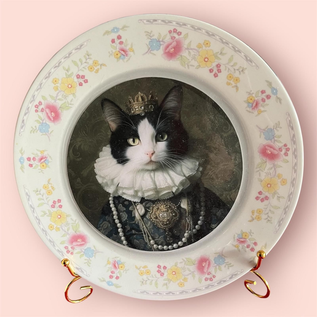 Assiette L chien et chat