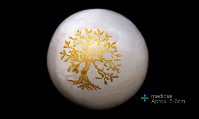 Boule de Sélénite " arbre de vie "