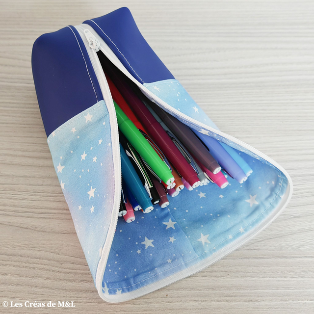 La Trousse Pot à Crayon Arc étoiles / Bleu