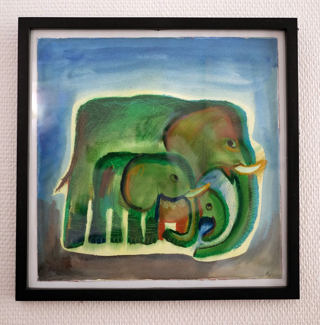 Three Elephants (Original Painting)