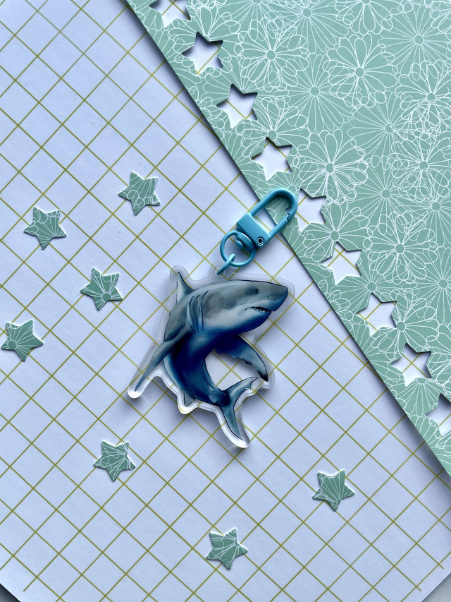Great White Shark Keychain 
