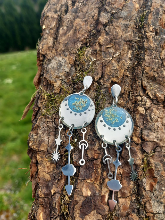 Boucles d'oreilles céleste