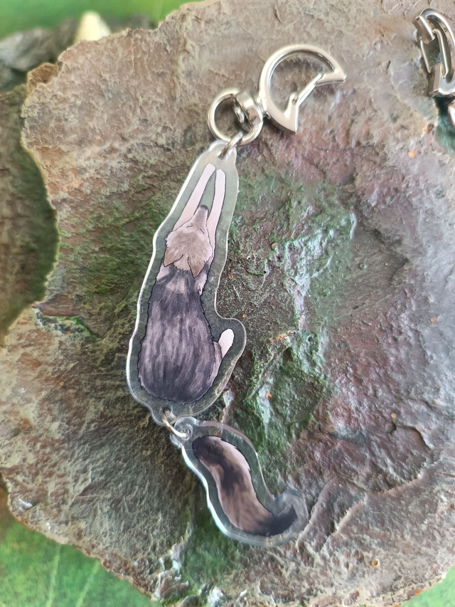 Porte clé chien loup