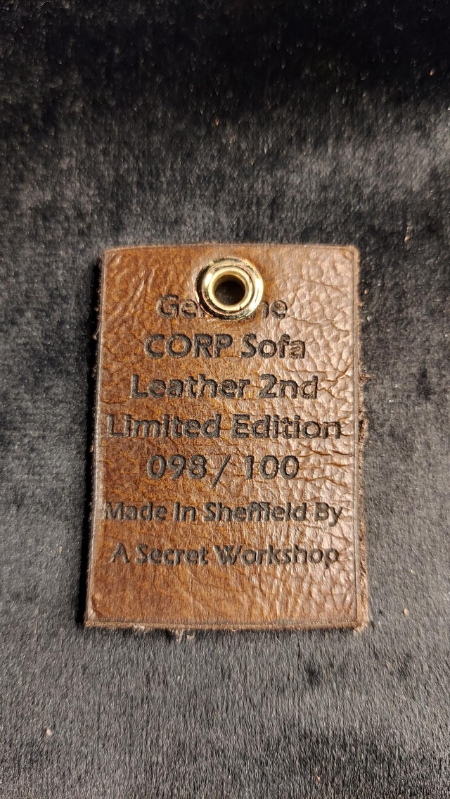 098 / 100 2nd Limited Edition Genuine CORP SOFA Leather Keyring 