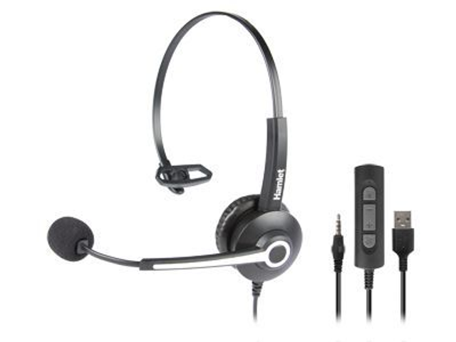 cuffia business mono aurale usb e jack
